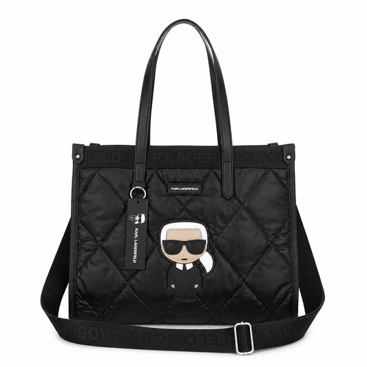 Karl Lagerfeld Voyage quilted nylon tote bag