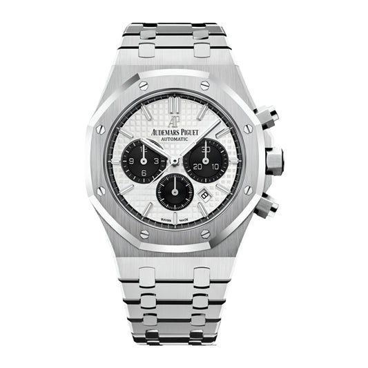 Silver Audemars Piguet Chronograph | White