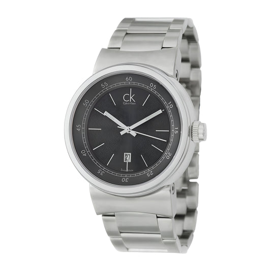 Silver CK Swiss Quartz | Dark Grey