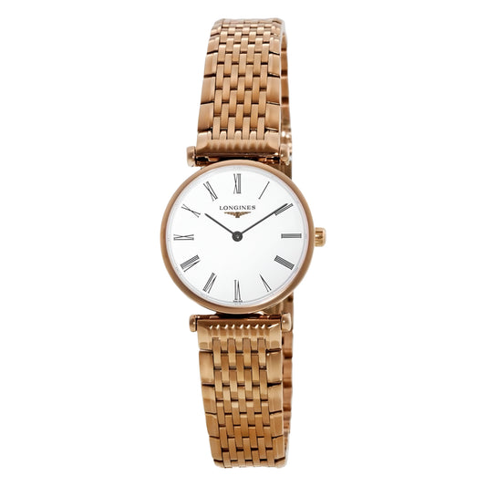 Rose Gold Logines La Grande | White