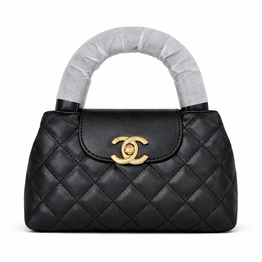 Chanel Shiny Aged Calfskin Quilted Nano Kelly Shopper