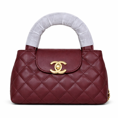 Chanel Shiny Aged Calfskin Quilted Nano Kelly Shopper