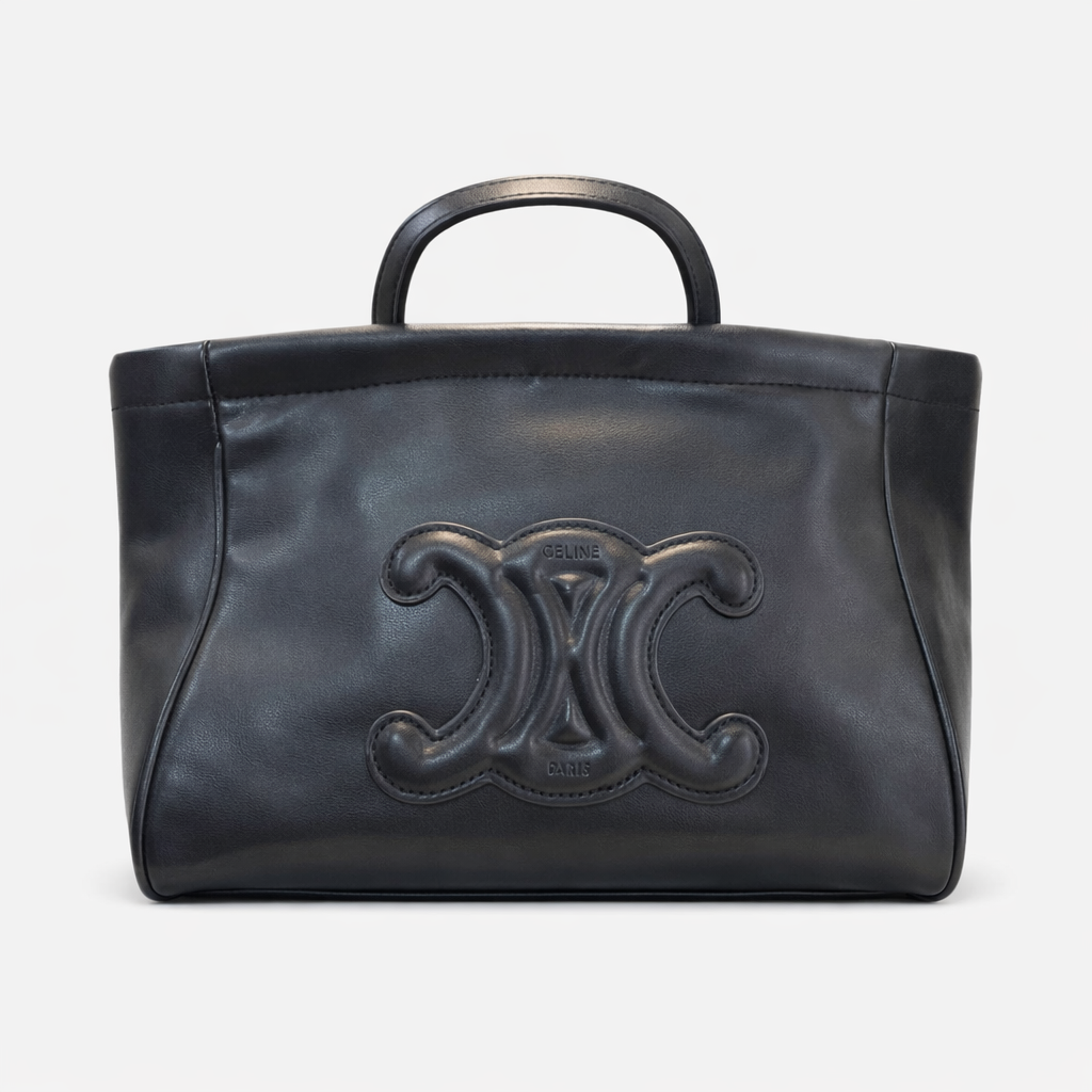 Céline Cabas Drawstring Cuir Triomphe Bag