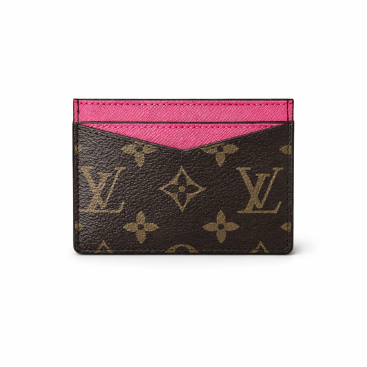 Louis Vuitton Monogram & Pink Triple Card Holder