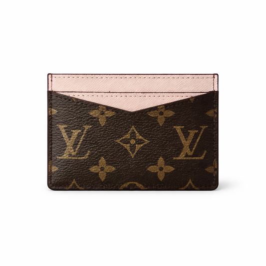 Louis Vuitton Monogram & Beige Triple Card Holder