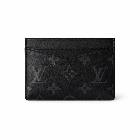 Louis Vuitton Monogram & Black Triple Card Holder