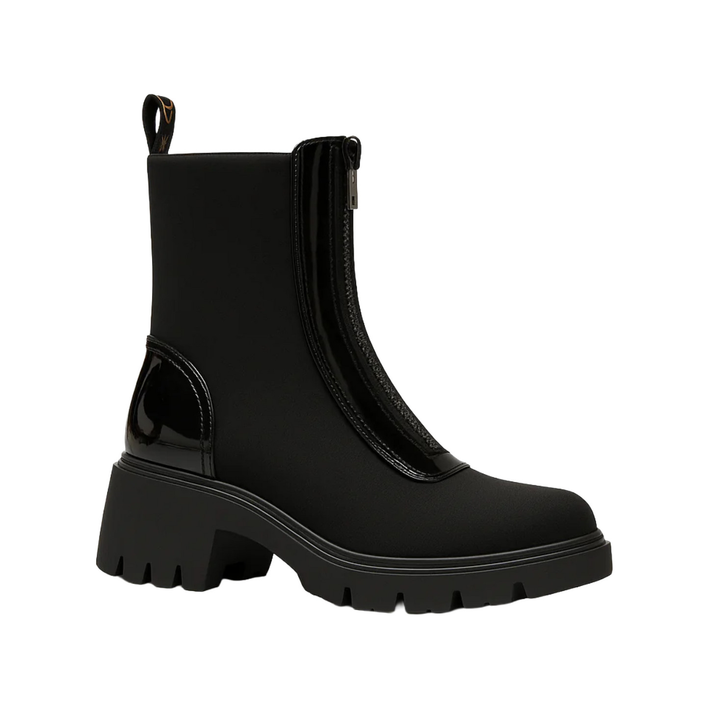 Chunky Zipper Ankle Boots