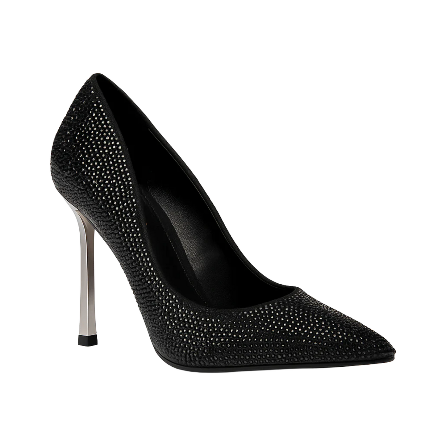 Crystal-Embellished Pointed-Toe Stiletto Heel