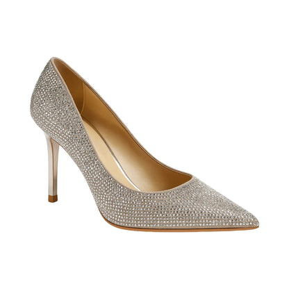 Crystal-Embellished Pointed-Toe Stiletto Heel