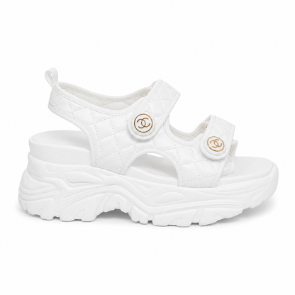 Chanel Quilted Velcro Dad Sandals