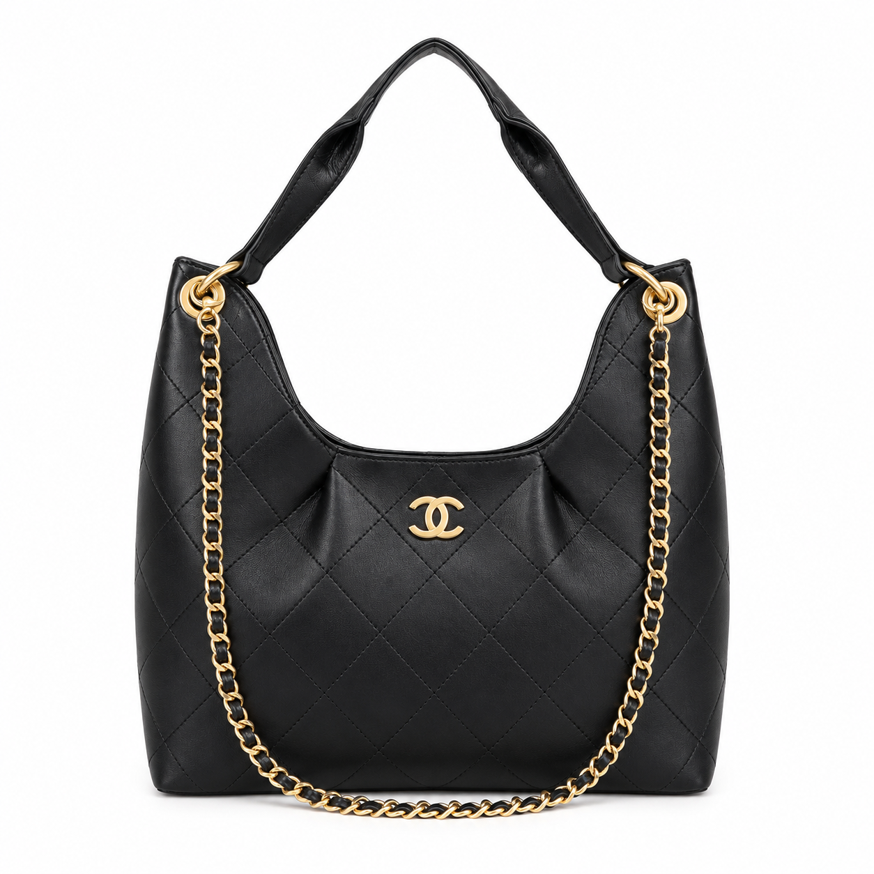 Chanel quilted calfskin large hobo bag