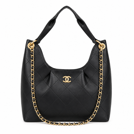 Chanel quilted calfskin large hobo bag