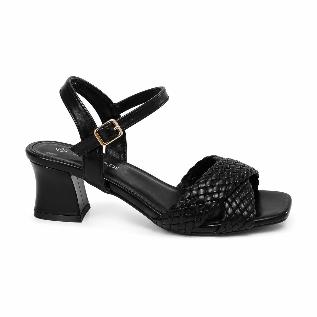 Square-toe block heel sandals