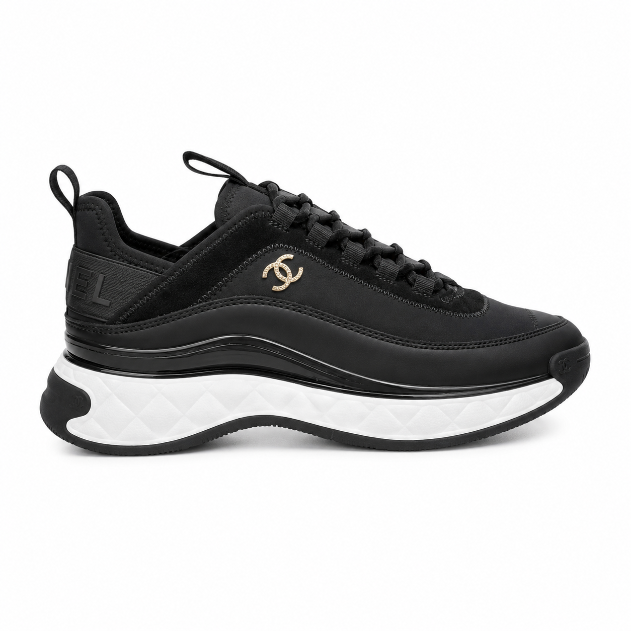 Chanel Velvet Calfskin Mixed Fibers CC Sneakers
