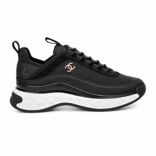 Chanel Velvet Calfskin Mixed Fibers CC Sneakers