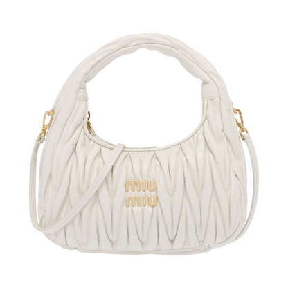 Miu Miu Wander Matelassé Nappa Leather Hobo Mini Bag