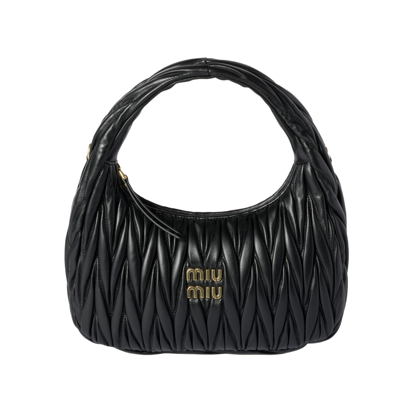 Miu Miu Wander Matelassé Nappa Leather Hobo Mini Bag