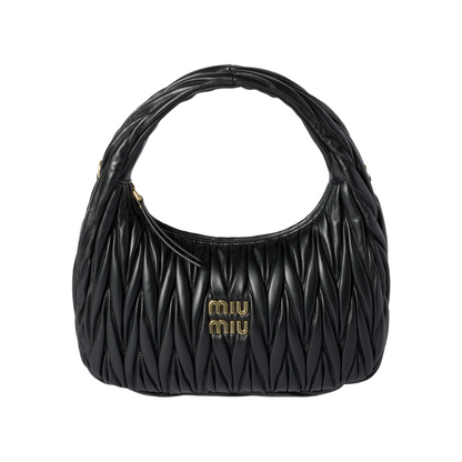 Miu Miu Wander Matelassé Nappa Leather Hobo Mini Bag