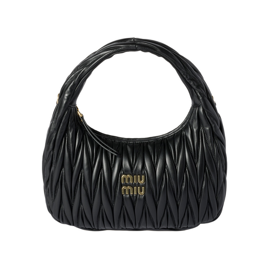 Miu Miu Wander Matelassé Nappa Leather Hobo Mini Bag