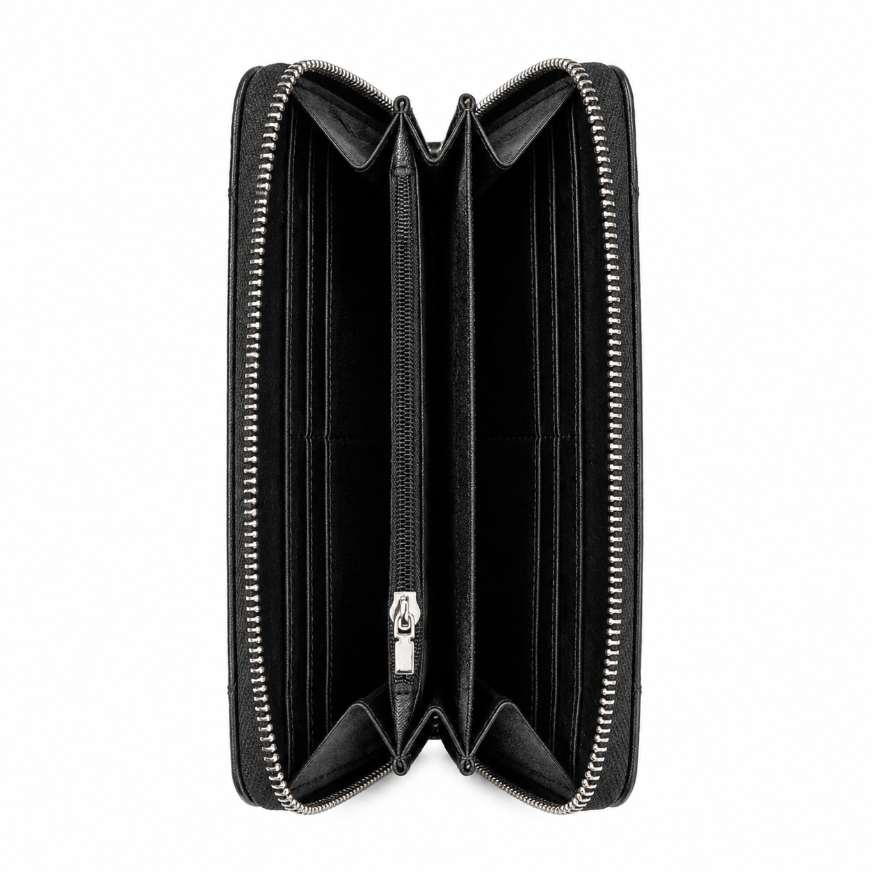 Zadig & Voltaire black quilted lambskin leather wallet
