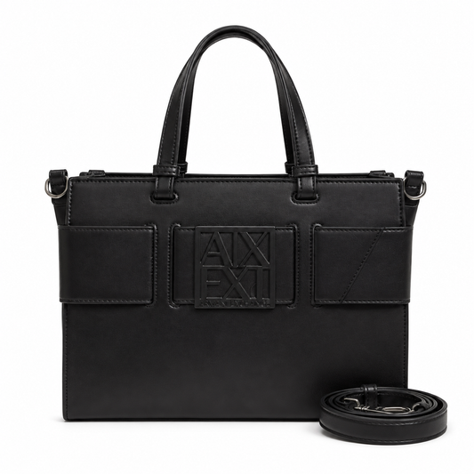 Armani Exchange faux leather tote bag