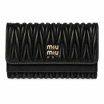 Miu Miu Matelassé nappa leather wallet