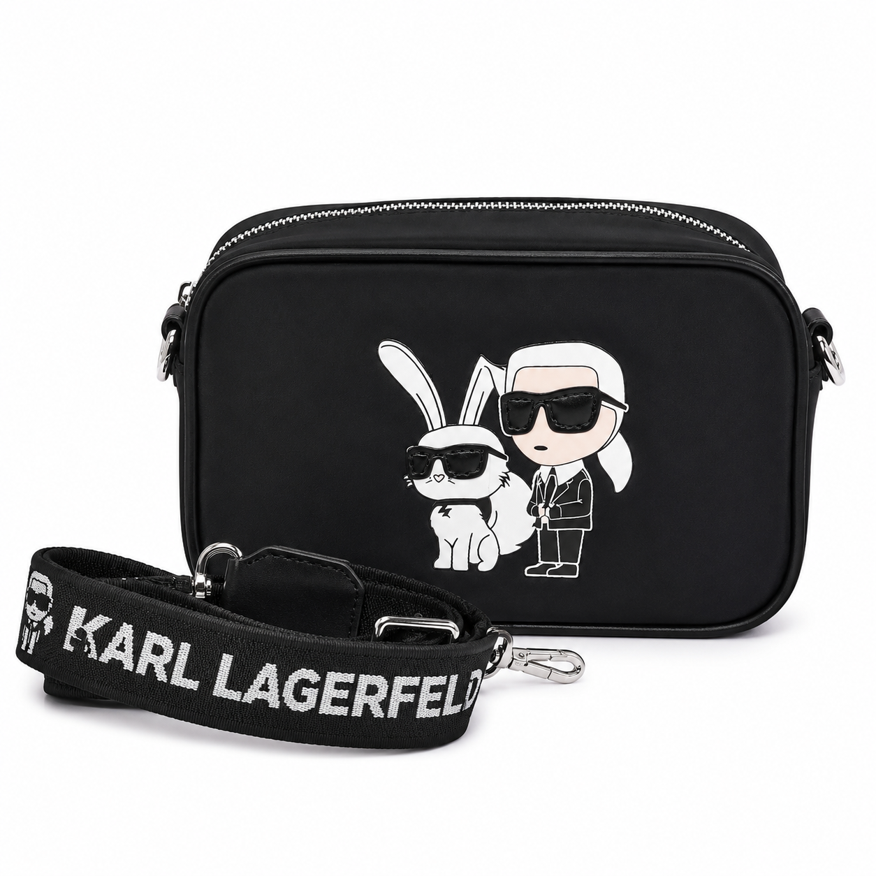 Karl Lagerfeld Paris Maybelle Round Head Duo Camera Crossbody bag