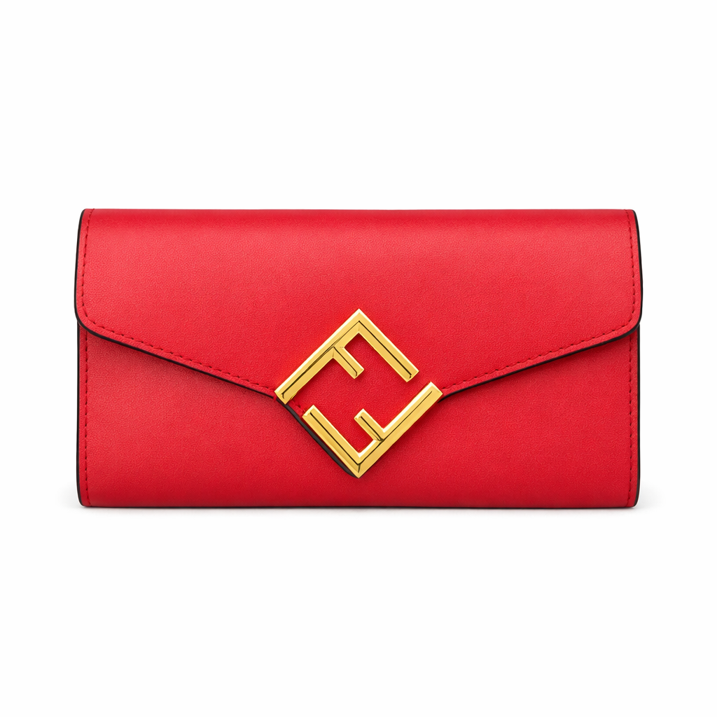 Fendi FF Diamonds wallet red
