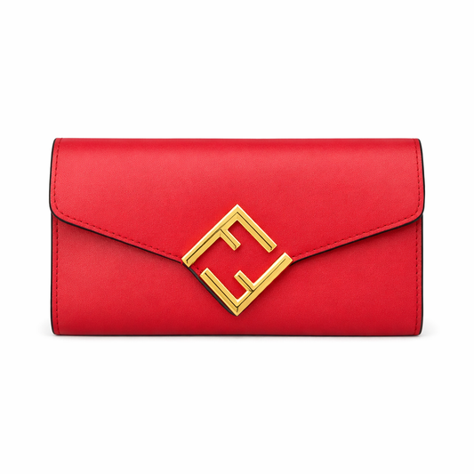 Fendi FF Diamonds wallet red