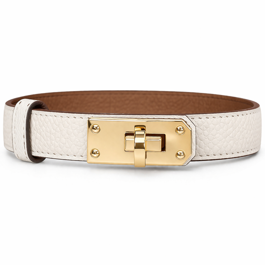 Hermès Kelly Belt White
