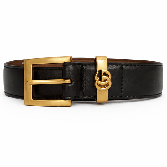 Gucci black leather belt