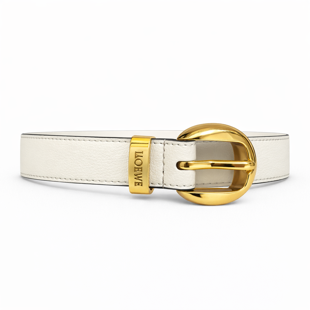 white leather belt by Loewe