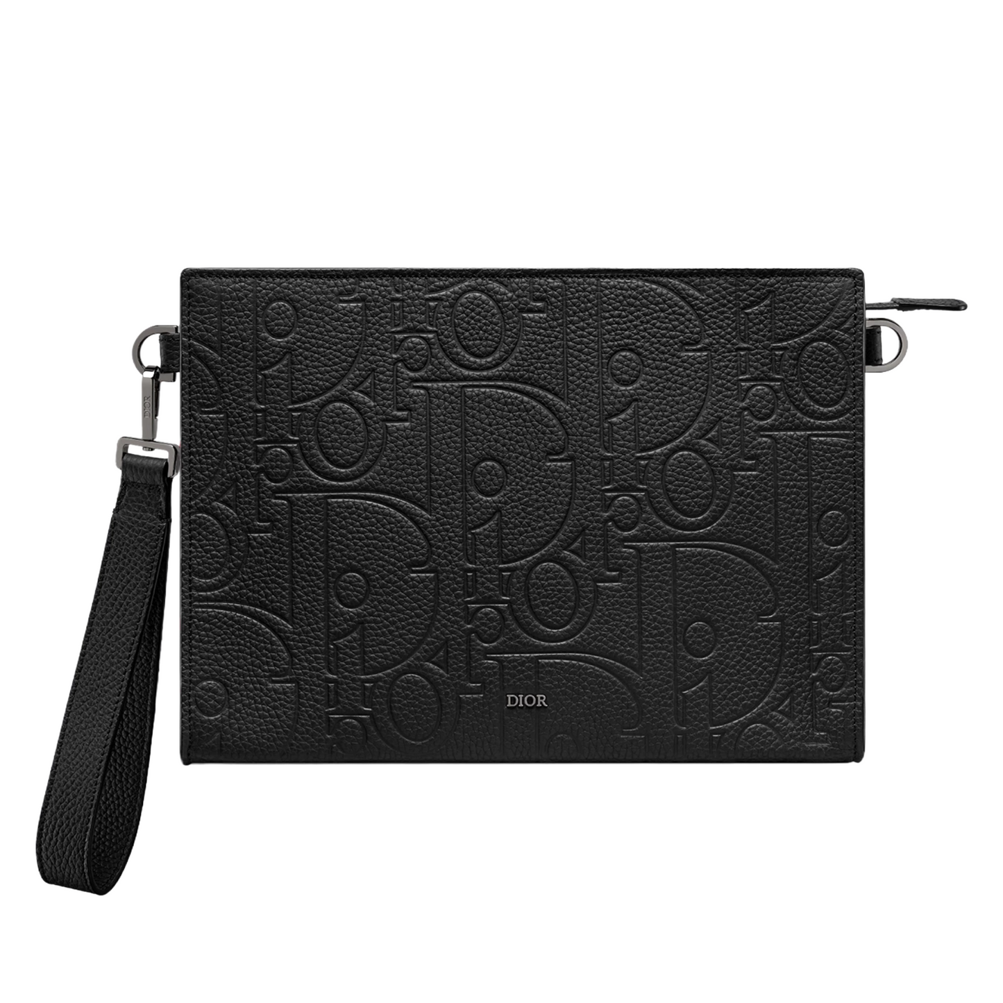 Dior A5 Triangle Pouch in black Dior Gravity leather.