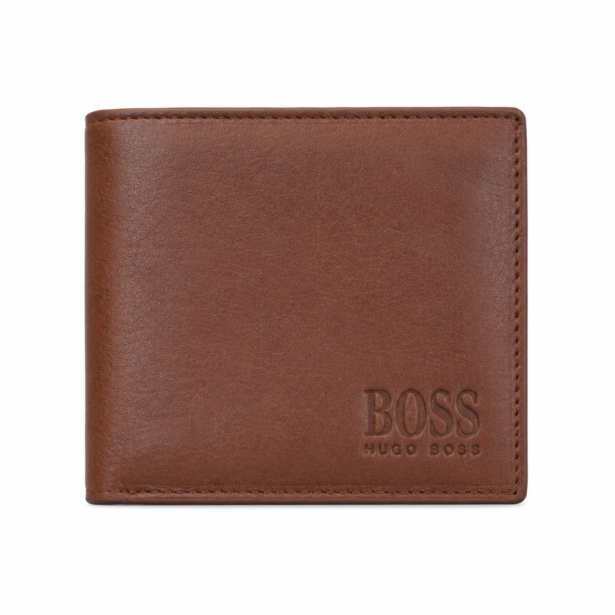 Hugo Boss navy grained leather wallet