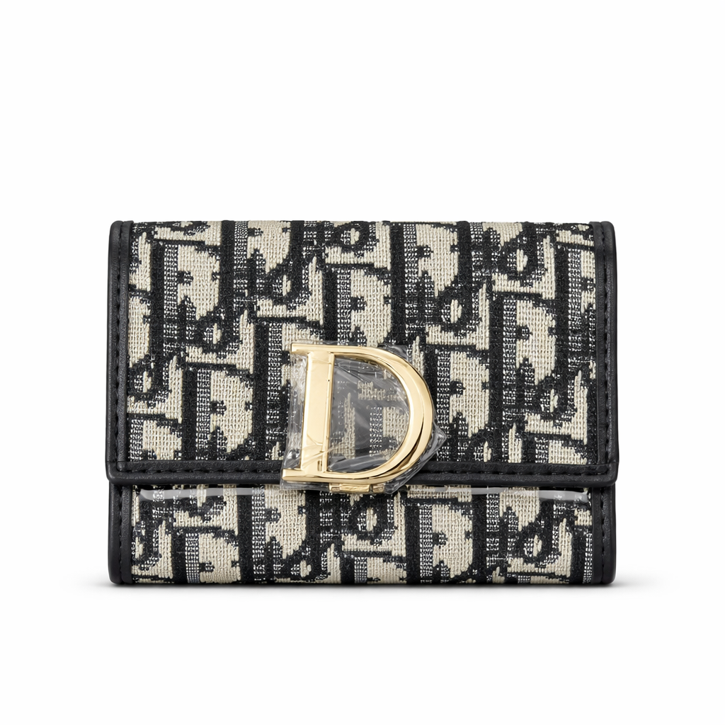 Christian Dior 30 Montaigne Oblique Jacquard wallet blue