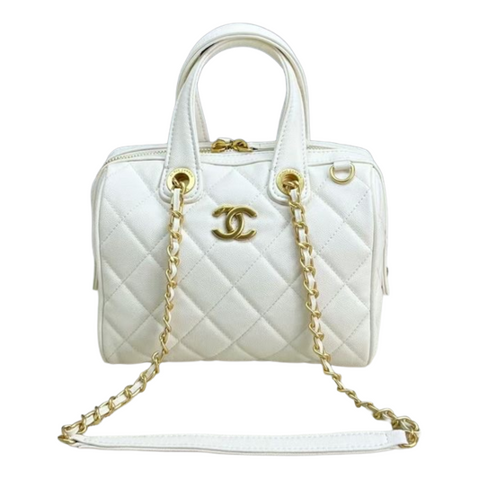 Chanel SMALL BOWLING BAG | White