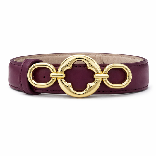 Louis Vuitton burgundy leather belt