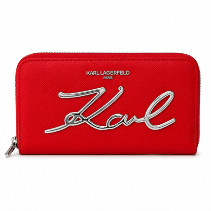 Karl Lagerfeld K/Signature zip-around wallet