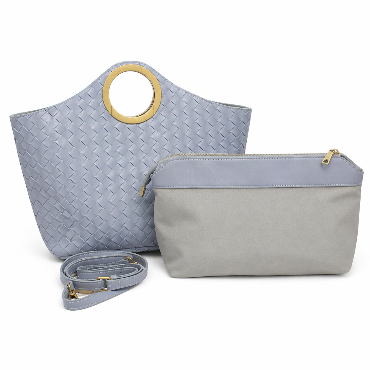 Bottega Veneta-style woven tote bag