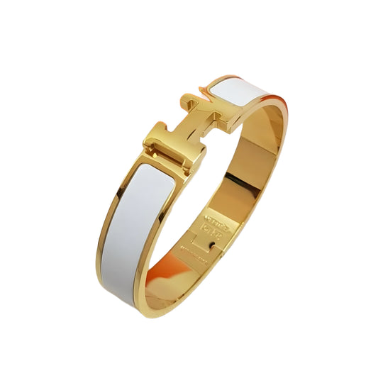 Hermès Clic H Bracelet | White