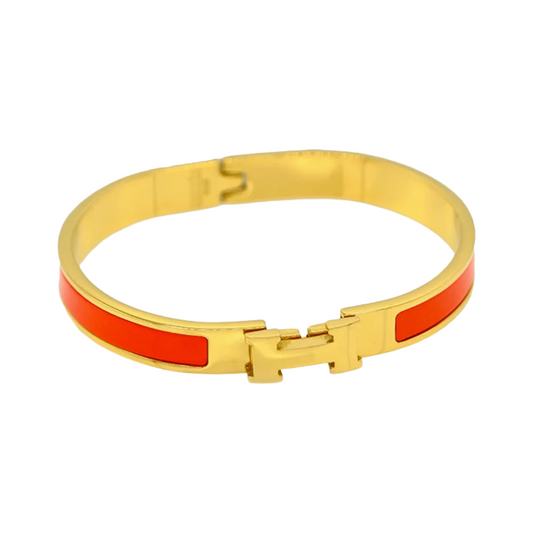 High Hermès Clic H Bracelet | Orange