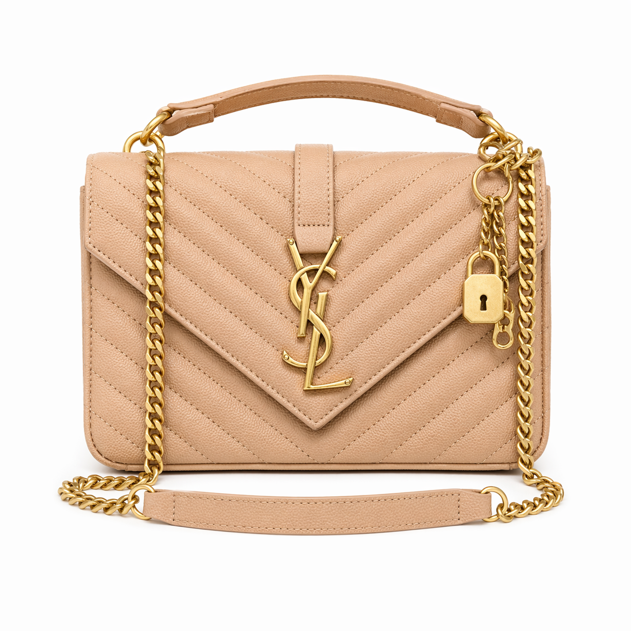Saint Laurent Envelope Medium Quilted Leather Shoulder Bag