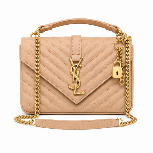 Saint Laurent Envelope Medium Quilted Leather Shoulder Bag