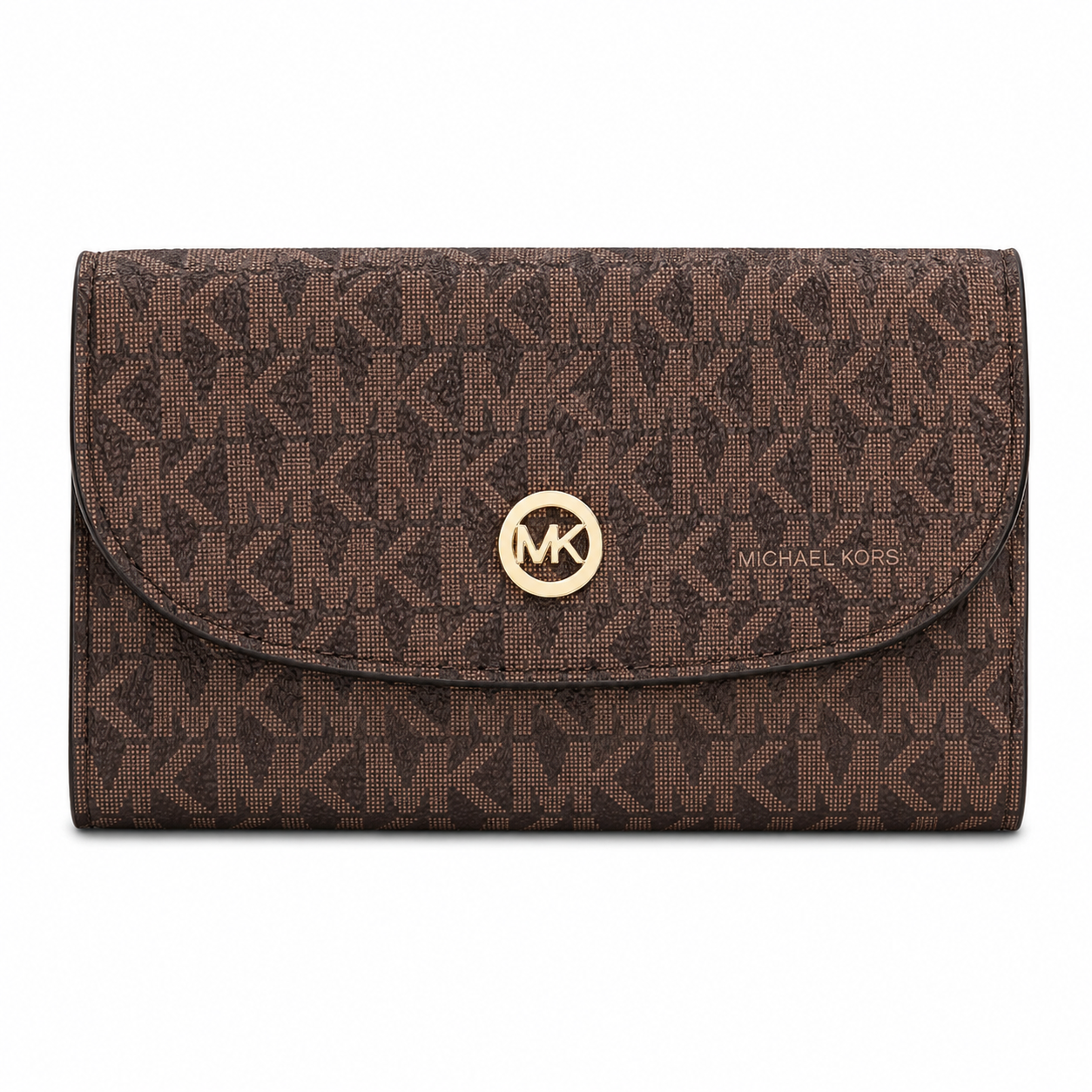 Michael Kors black signature logo foldover wallet