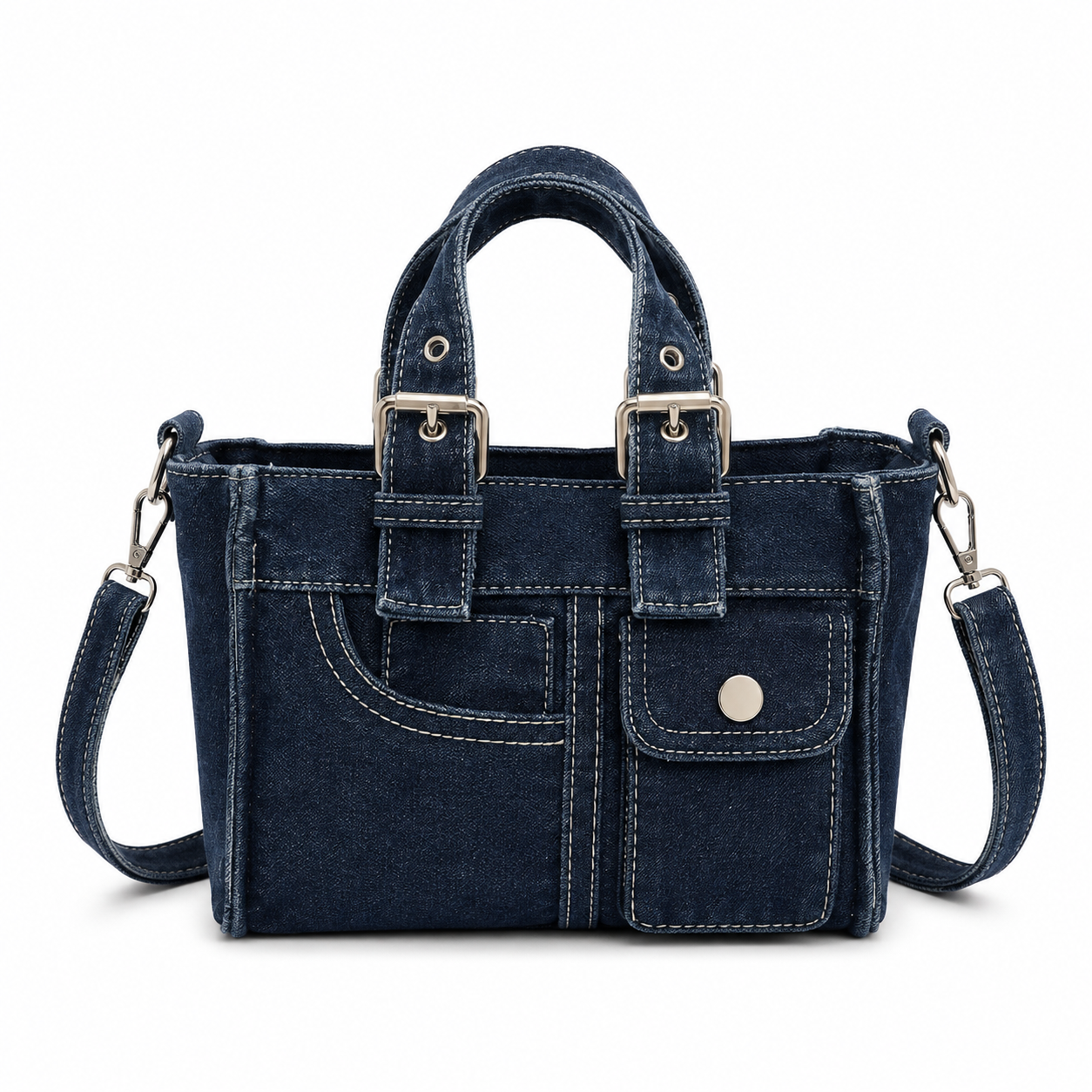 Denim jeans mini tote bag