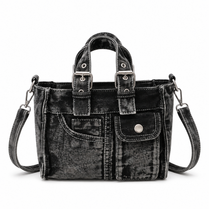 Denim jeans mini tote bag
