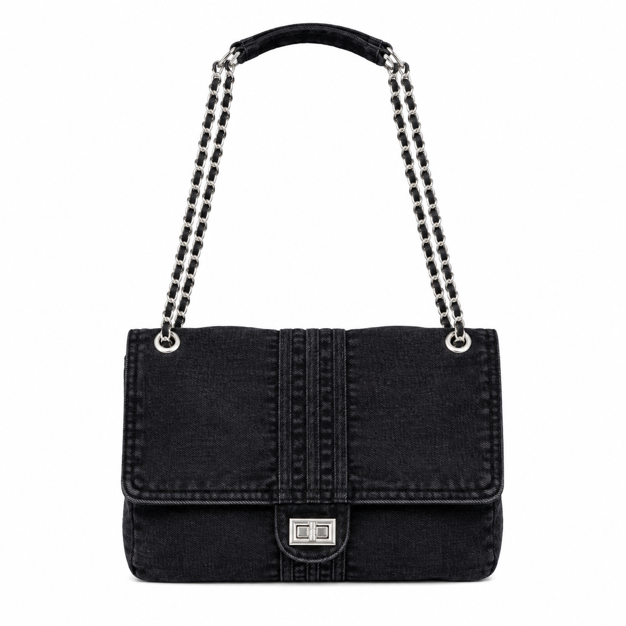 Denim shoulder bag