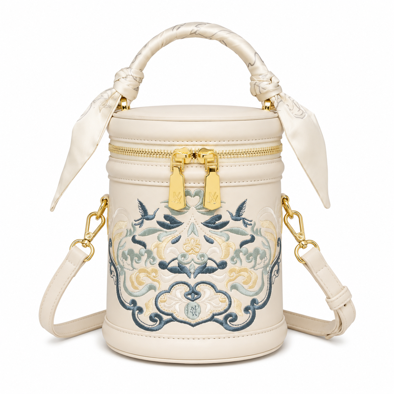 Cylindrical bucket bag