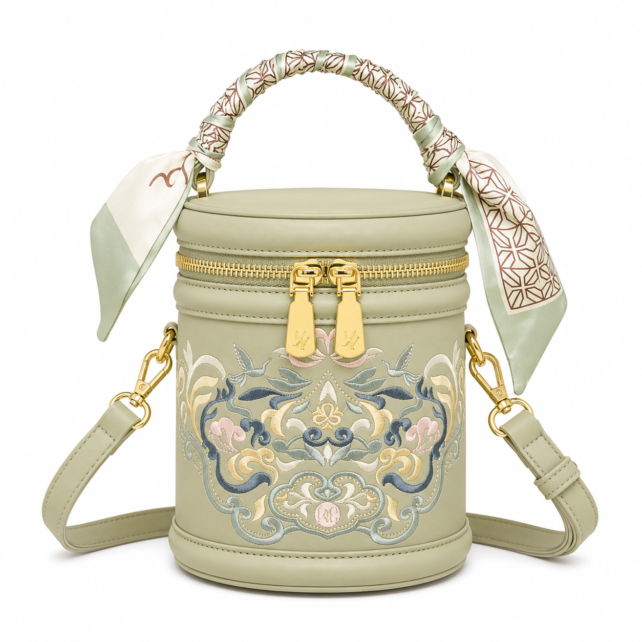Cylindrical bucket bag