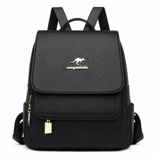 PU leather backpack